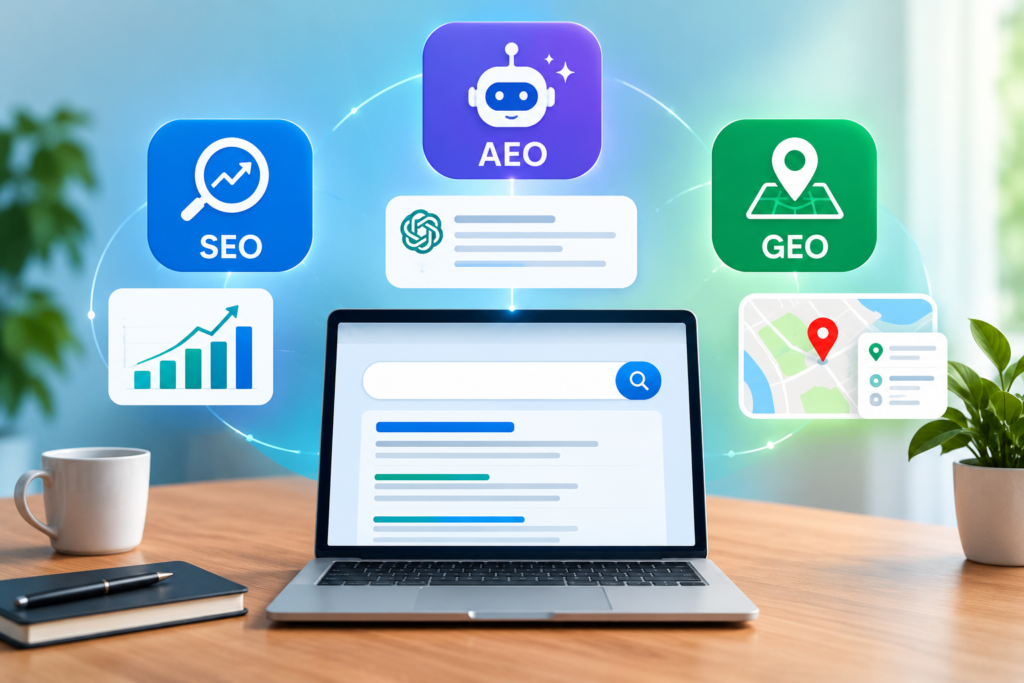 SEO, AEO & GEO in 2026: The New Search Strategy Every Business Needs seo blog images